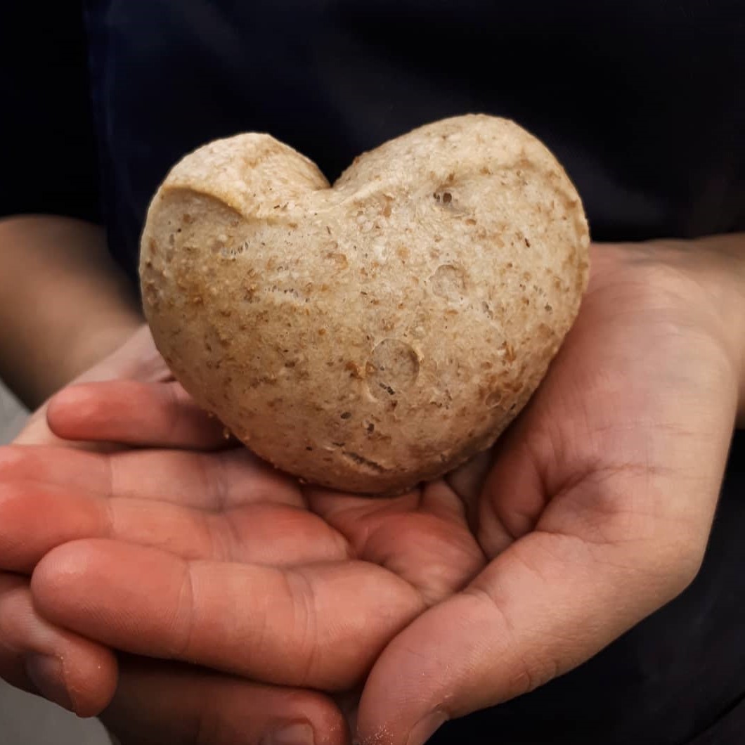 hjärtformat bröd